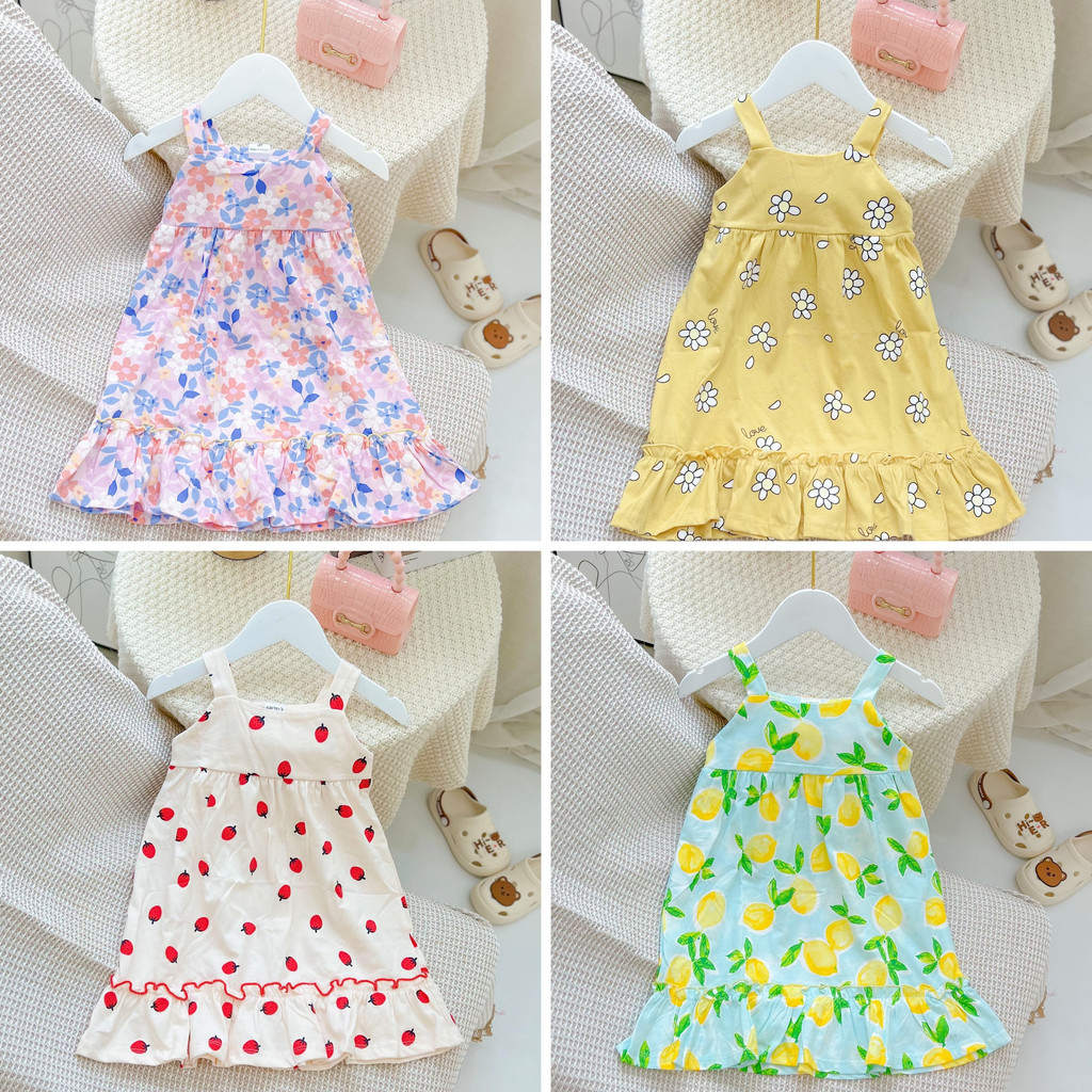 🌺Siêu xinh🌺 HÀNG MỚI VỀ Váy 2 dây (dây bản to) cho bé (10_24kg)