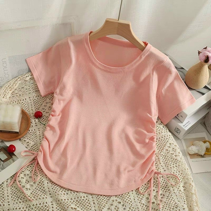 Áo thun nữ rút dây hông sexy croptop