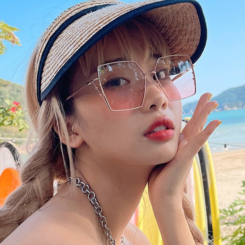 Mắt Kính Thời Trang Form Vuông Titan Cao cấp 727 Pha Màu Cá Tính Phong Cách