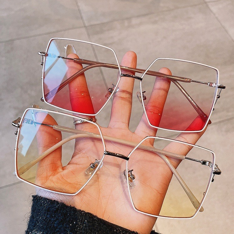 Mắt Kính Thời Trang Form Vuông Titan Cao cấp 727 Pha Màu Cá Tính Phong Cách
