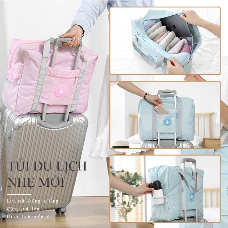 Túi xách du lịch chống thấm quần áo túi xách du lịch cỡ lớn túi xách gắn vali tiện lợi