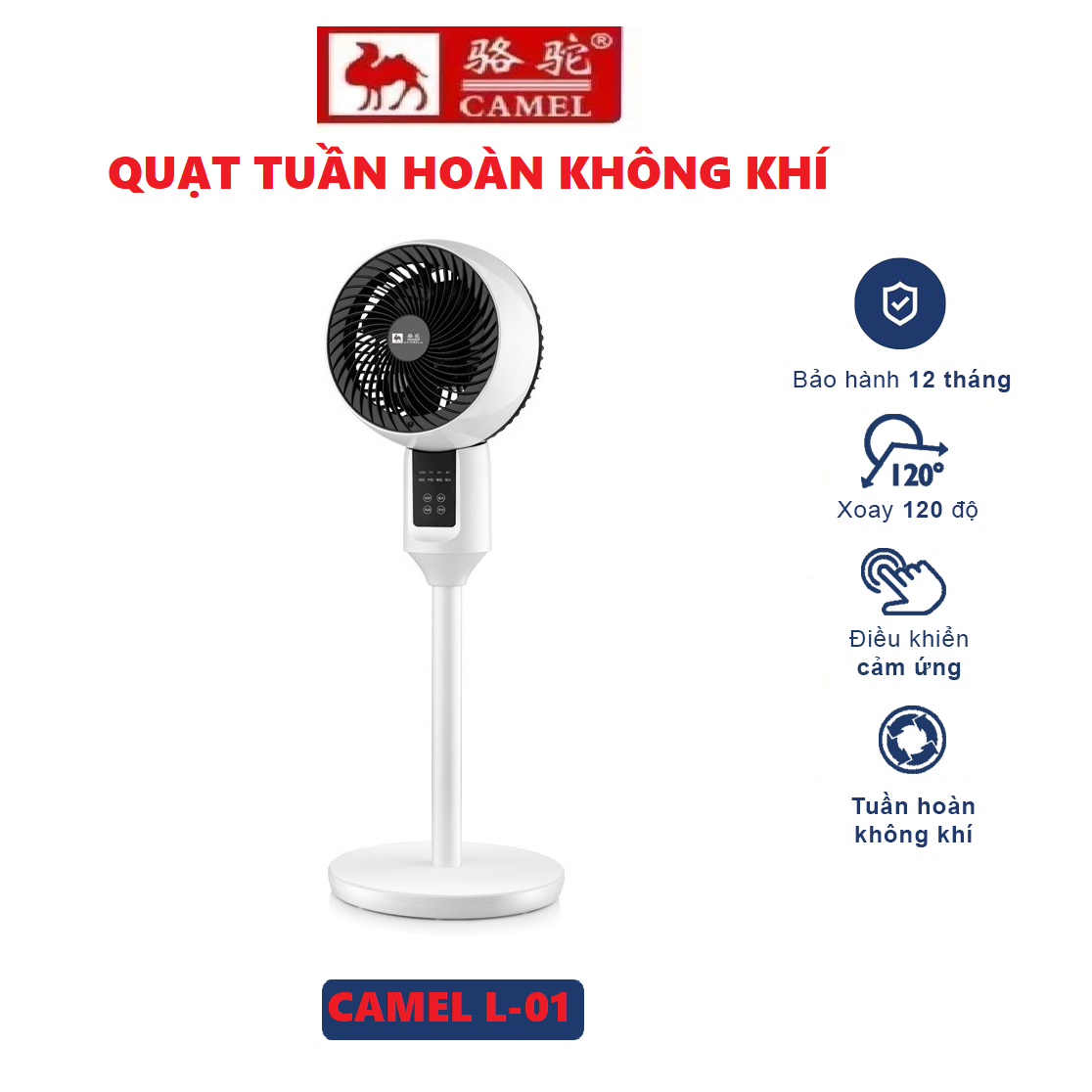 QUẠT ĐỐI LƯU TUẦN HOÀN KHÔNG KHÍ CAMEL L-01 CHỈNH 360 ĐỘ/ CAMEL FSX-L18 Điện Tử