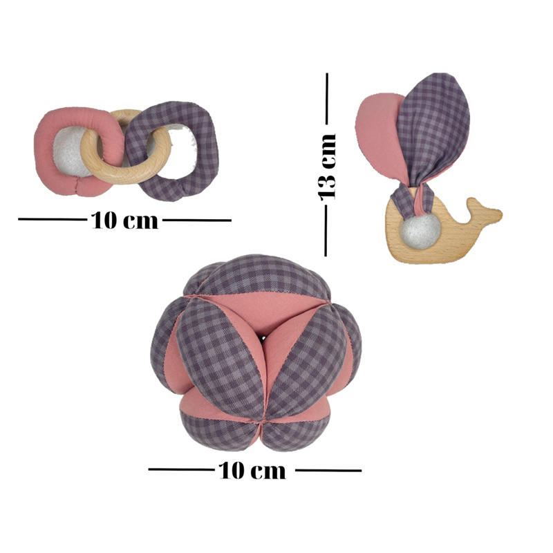 3B TOY Bóng múi bóng montessori ball montessori bóng vải bóng luyên chân cho be tứ 6m tháng