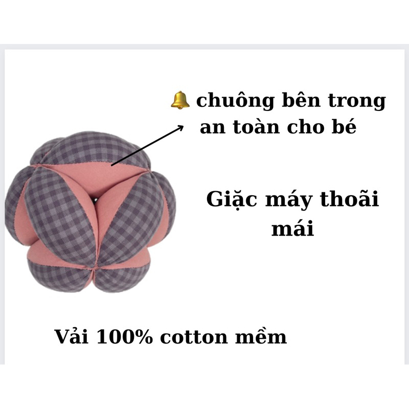 3B TOY Bóng múi bóng montessori ball montessori bóng vải bóng luyên chân cho be tứ 6m tháng