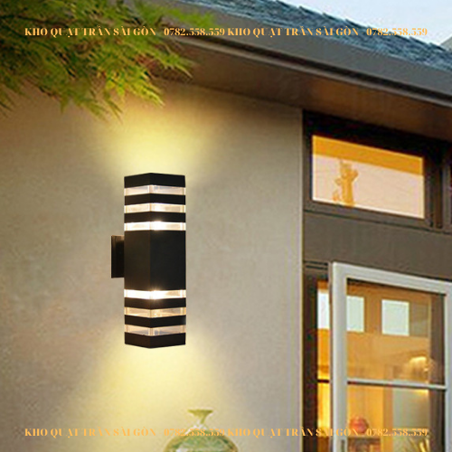 Đèn tường đèn LED hắt 2 đầu chống nước trang trí ngoài trời trang trí ngoài thất cổng nhà sảnh hành làng
