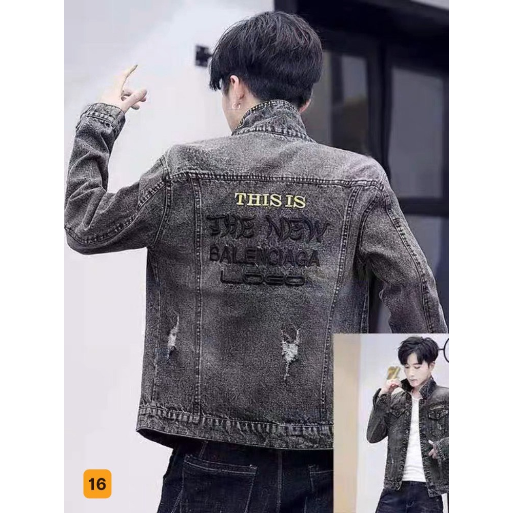Áo khoác jean nam xám cao cấp ,phong cách cá tính dễ phối đồ,chất jean cao cấp thời trang BEN Shop0807 ms 90