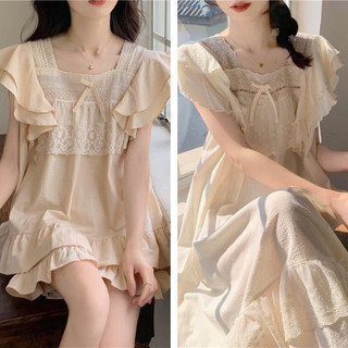(SẴN) Váy chữ A suông nữ mặc nhà tay cánh tiên quảng châu