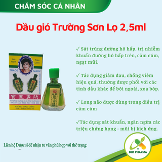 Dầu gió, dầu gió xanh ,Dầu gió Trường Sơn lọ 2.5ml