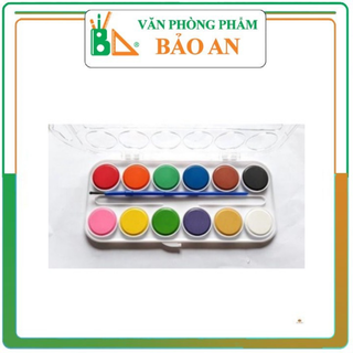 Màu nước cao cấp viến nén cake 12 - màu nước 12 màu dạng nén, dạng bánh classmate cl-cc101