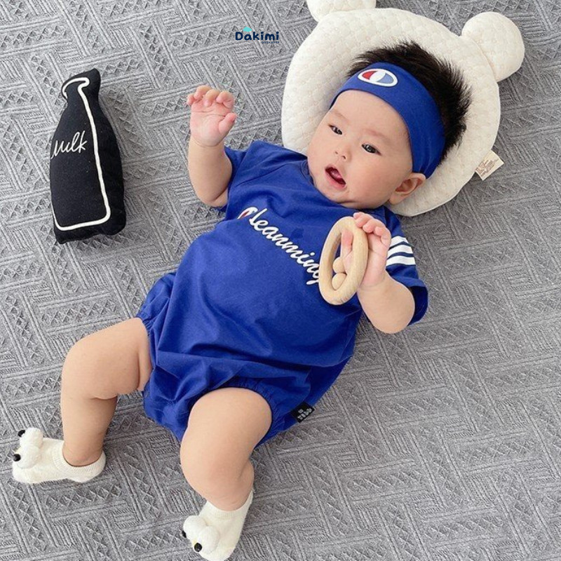 Bộ body chip bé trai bé gái cộc tay Hình Thú dễ thương bodysuit cho bé chất Thun lạnh thoáng mát bộ body cho bé 0-12M
