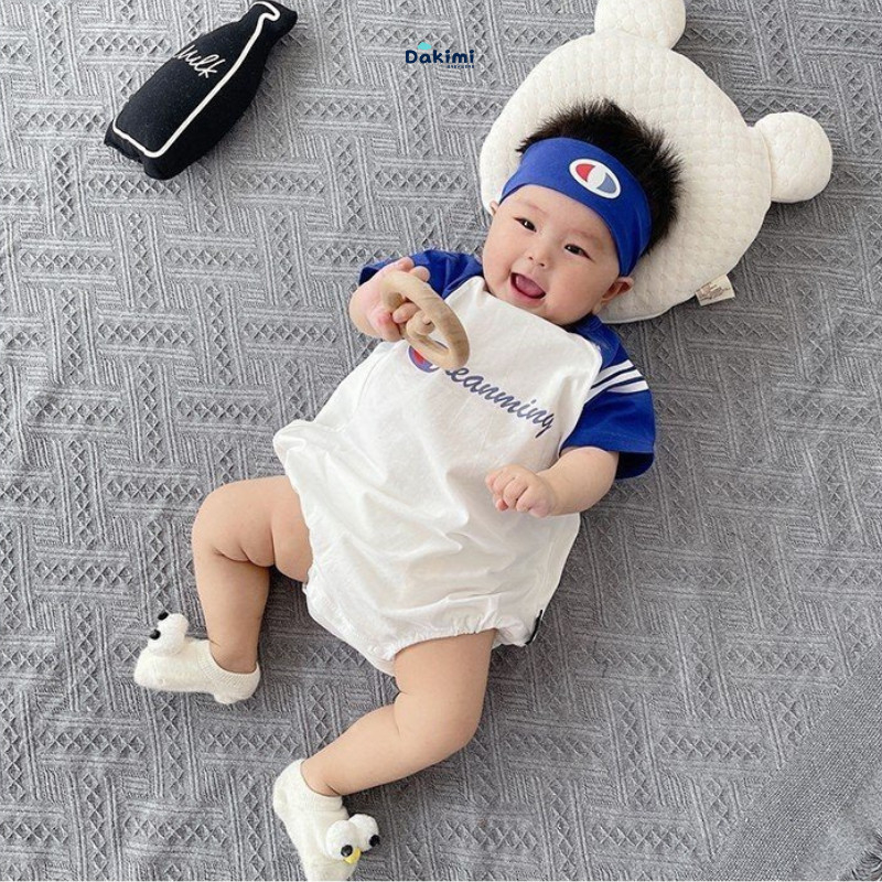 Bộ body chip bé trai bé gái cộc tay Hình Thú dễ thương bodysuit cho bé chất Thun lạnh thoáng mát bộ body cho bé 0-12M