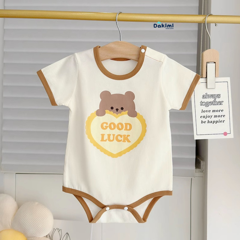 Bộ body chip bé trai bé gái cộc tay Hình Thú dễ thương bodysuit cho bé chất Thun lạnh thoáng mát bộ body cho bé 0-12M