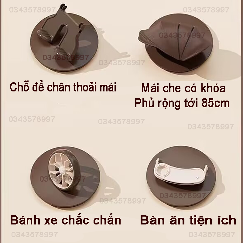 Xe Đẩy V9 Baobaohao Cho Bé Du Lịch Gấp Gọn 2 Chiều