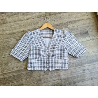 Áo croptop tay phồng công sở size m