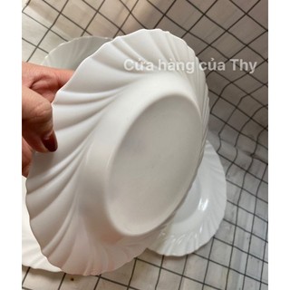 Dĩa cao cấp hãng luminarc - sứ trắng thủy tinh 23cm