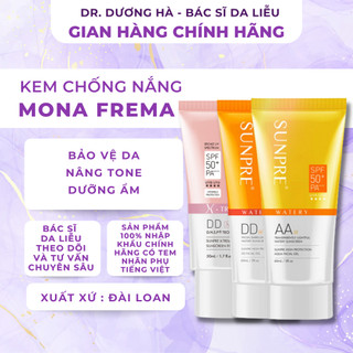 Kem chống nắng mona frema sunpre aa/dd spf 50+/pa ++++- dr. dương hà