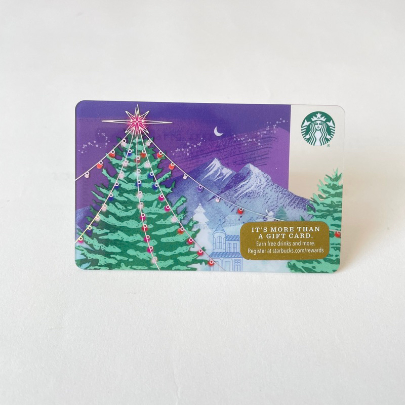 3018-23 THẺ STARBUCKS NHỰA US 2017 CHRISTMAS TREE, thẻ có trầy (thẻ đã sử dụng, dùng để sưu tầm)