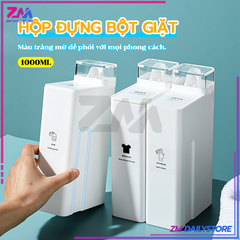 Chai đựng nước giặt, Bình rỗng đựng bột giặt, xả quần áo dung tích lớn 1000ml, chai đựng bột giặt dung tích lớn