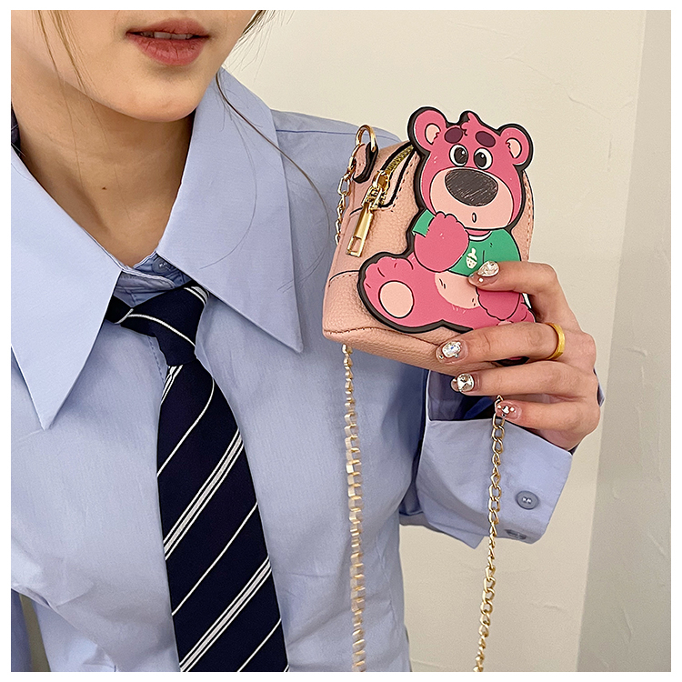 Túi Gấu Dâu Lotso Mini Đeo Chéo Cho Bé Túi Minion Túi Thỏ Tím Cho Bé