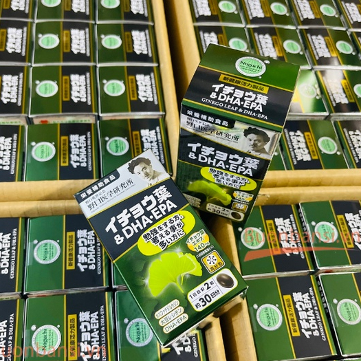 Viên Uống Bổ Não Chiết Xuất Lá Cây Bạch Quả DHA & EPA  60 Viên Nhật Bản