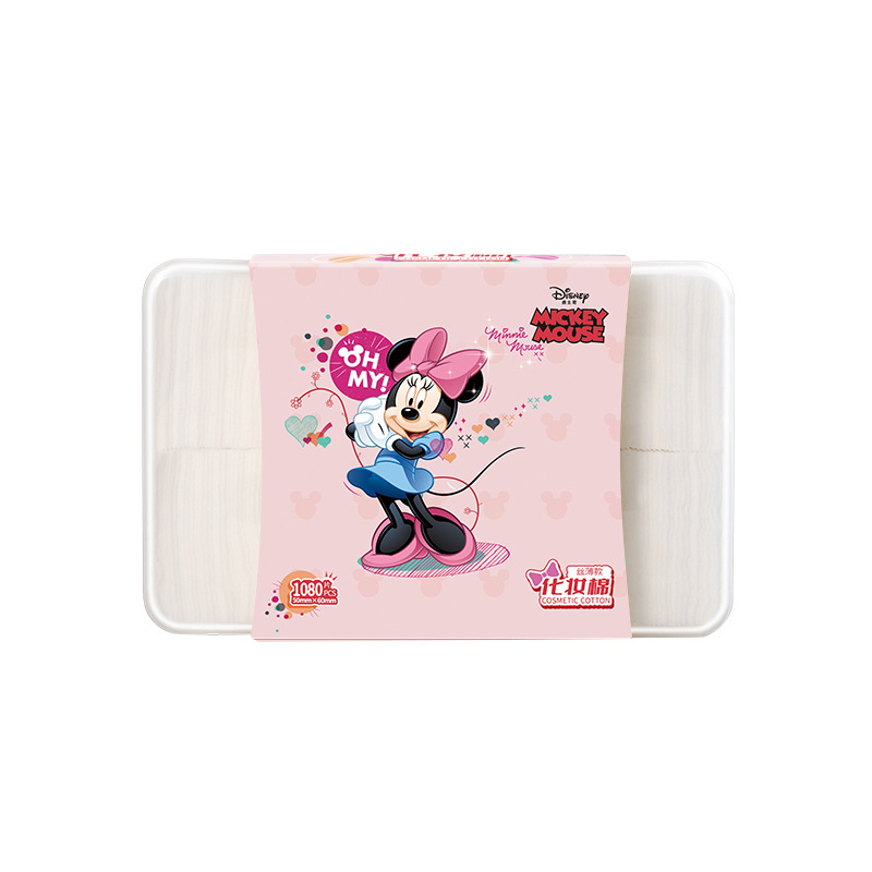 Bông Tẩy Trang Gấu Dâu 2 Loại Tặng Kèm Hộp Đựng