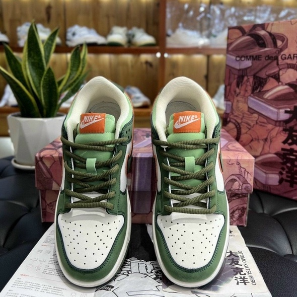 Giày Thể Thao Nike SB Dunk Low Da lộn Màu nâu Móc Xám Steamboy OST Grey Hàng Mới 100% Full Box