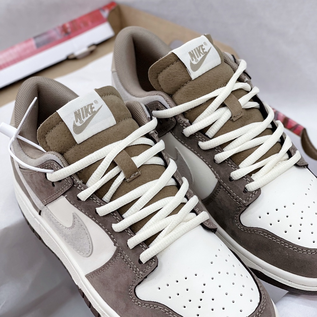 Giày Thể Thao Nike SB Dunk Low Da lộn Màu nâu Móc Xám Steamboy OST Grey Hàng Mới 100% Full Box