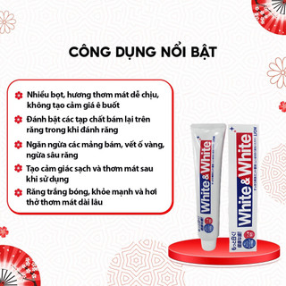 Kem Đánh Răng White & White Nhật Lion 150g