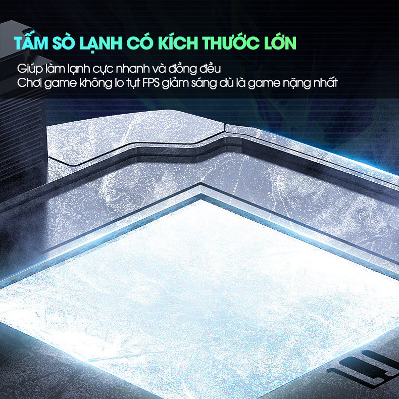 Quạt tản nhiệt điện thoại sò lạnh SIDOTECH DL16 công nghệ AI làm mát nhanh đèn led rgb gaming hiển thị nhiệt độ mobile