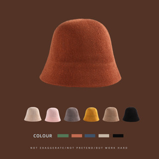 Mũ Vành Tròn Dệt Kim, Mũ Bucket Nữ Trơn, Nón Tai Bèo Thời Trang Hàn Quốc