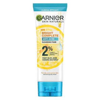 Sữa rửa mặt garnier 3 trong 1 giảm mụn & sáng da bright complete 3 in 1 foam anti acne