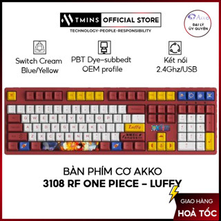 [Mã SPHACL9 giảm 7% đơn 500K] Bàn phím cơ AKKO 3108 RF v3 One Piece – Luffy (Dual-mode / AKKO sw v3)