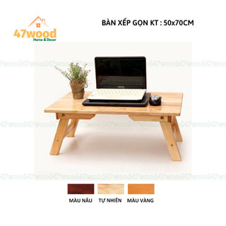 Bàn gỗ chân xếp đa năng kích thước 50x70cm
