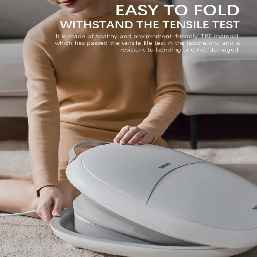 Bồn sục ngâm chân massage gấp gọn Philips PPM3101F 10 lít - Hàng Chính Hãng