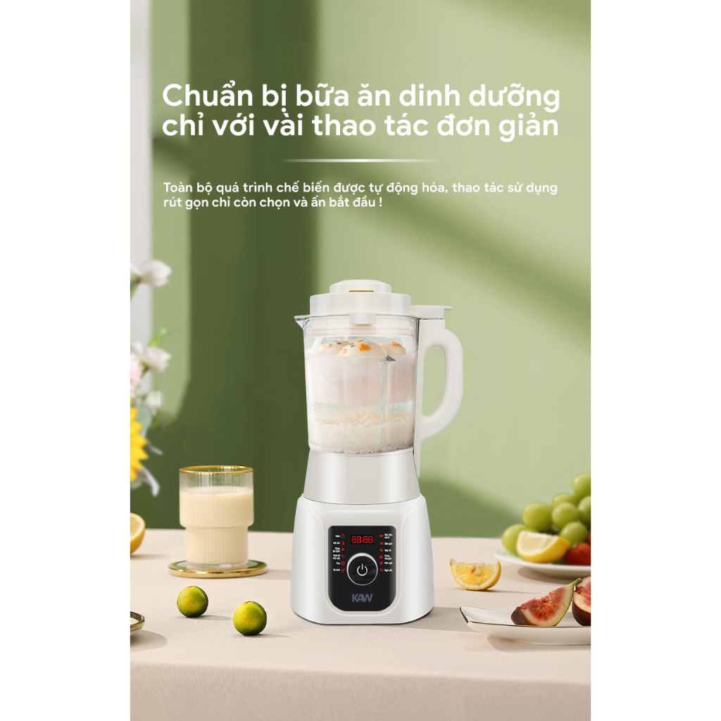 Máy làm sữa hạt đa năng SEKA E300 12 chức năng 1750ml -  1 đổi 1 hàng chính hãng