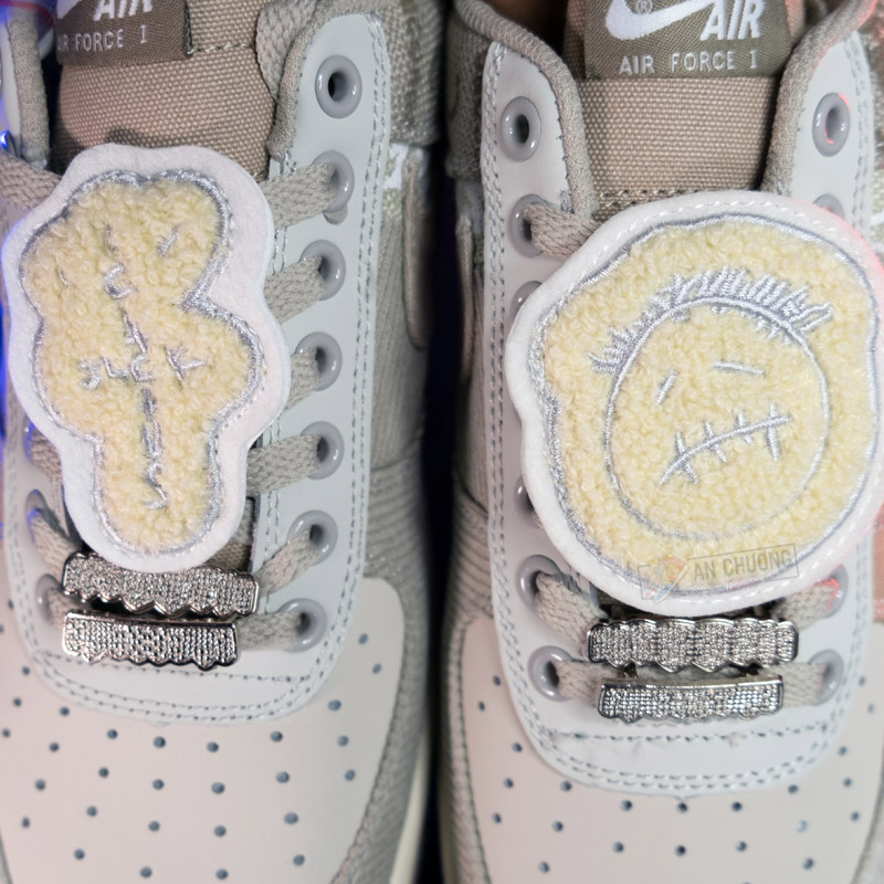 Giày Sneaker AF1 LOW Travis Scott White Grey Hình Thật - Hàng Chuẩn