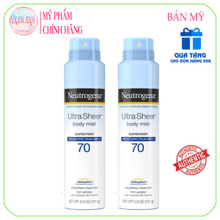 Xịt Chống Nắng Body Neutrogena Ultra Sheer Body Mist Sunscreen 141g