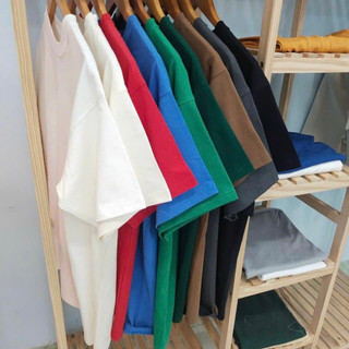 Áo thun trơn nam/nữ 100% cotton form rộng oversize
