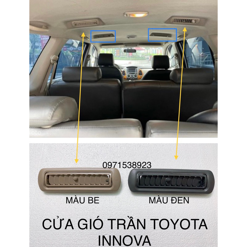 núm chỉnh cửa gió điều hoà giàn lạnh sau TOYOTA INNOVA 2006-2016 4 cái dùng chung giống nhau