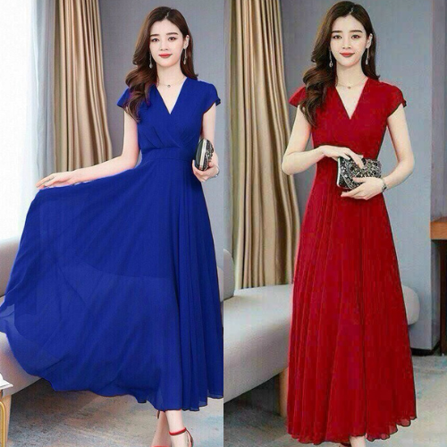 Đầm váy maxi dài dự tiệc di biển đầm dài cho nữ chất voan cao cấp có size M,L,XL