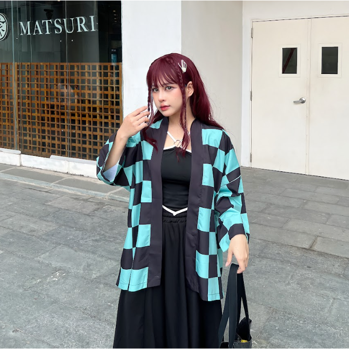 Áo khoác Haori Tokago, áo Kimono hóa trang nhân vật Kimetsu no Yaiba anime nam nữ form rộng