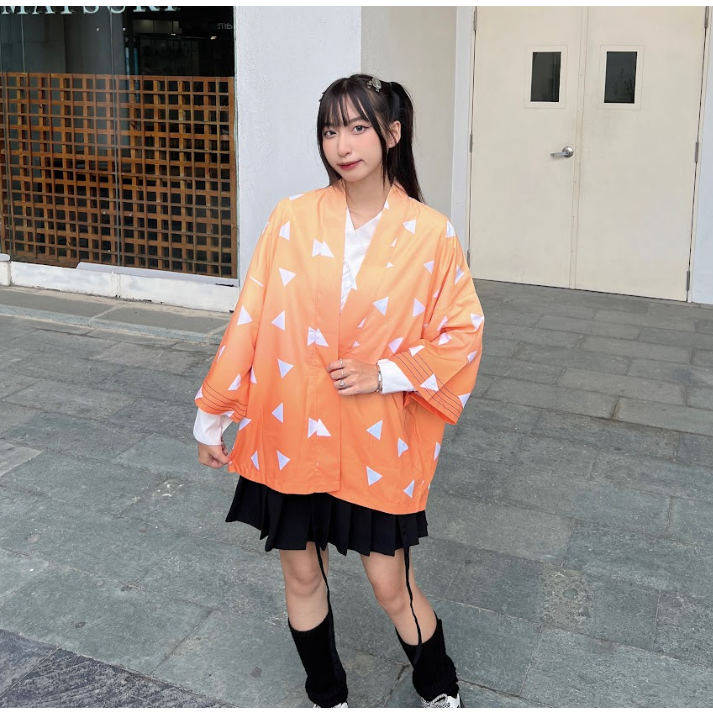 Áo khoác Haori Tokago, áo Kimono hóa trang nhân vật Kimetsu no Yaiba anime nam nữ form rộng