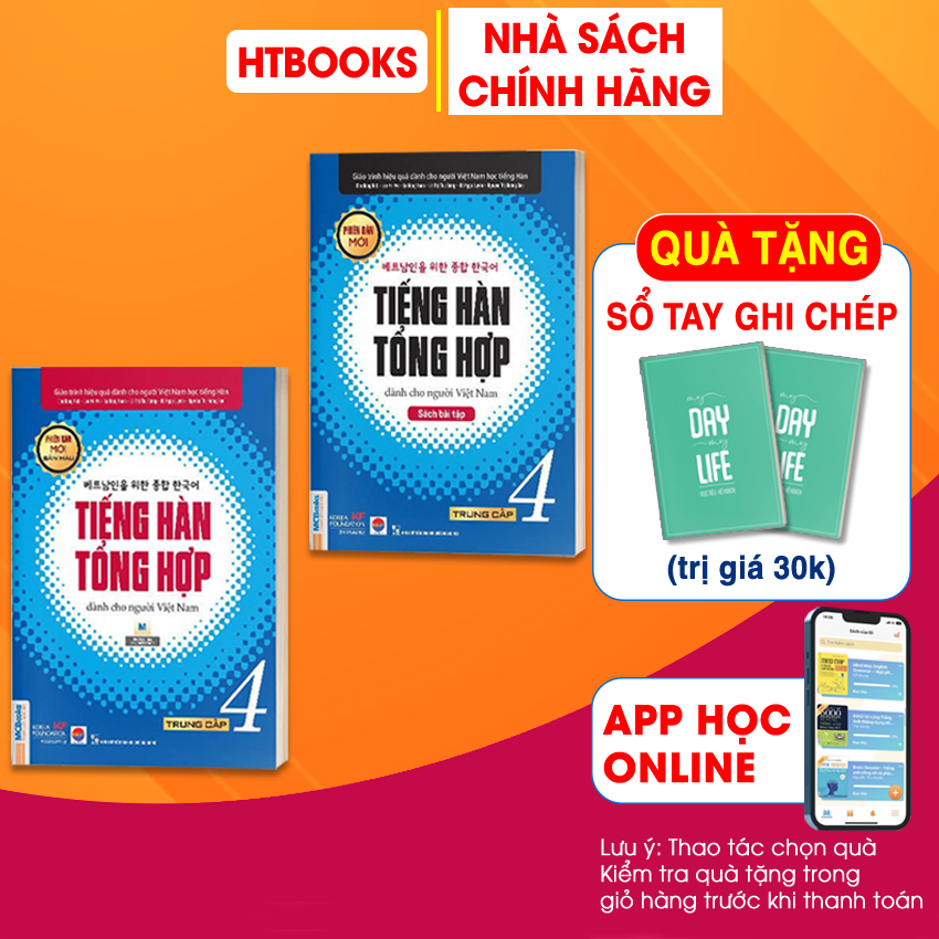 Sách Tiếng Hàn Tổng Hợp Dành Cho Người Việt Nam Trung Cấp 4 Phiên Bản Mới 2020, Kèm App Học Online MCBooks