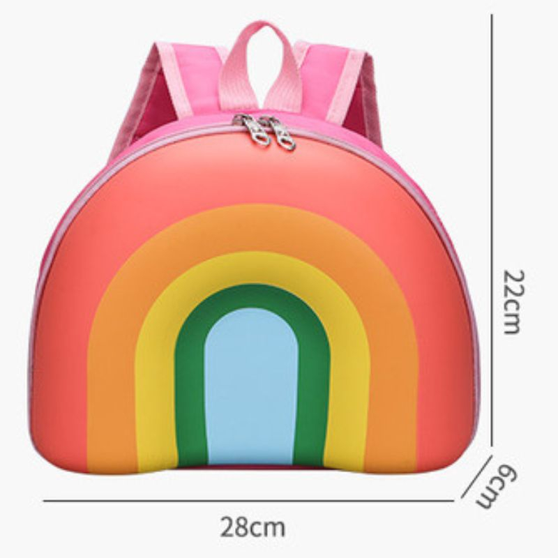 Balo Đi Học Họa Tiết Cầu Vồng Dễ Thương Phong Cách Hàn Quốc Cho Bé