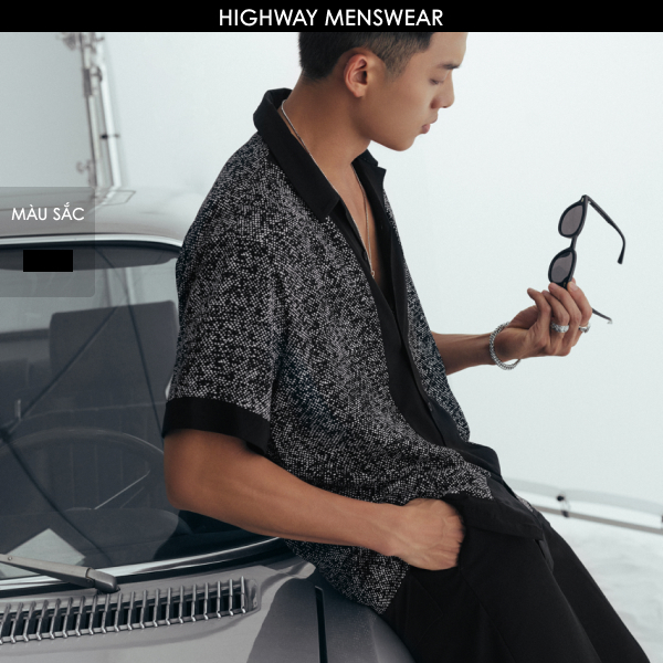 Áo sơ mi ngắn tay nam họa tiết mềm mịn Highway (Menswear) Cassel