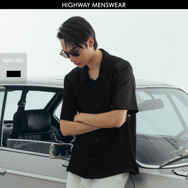 Áo sơ mi ngắn tay nam chống nhăn Highway (Menswear) Percy