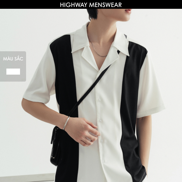 Sơ mi ngắn tay trẻ trung mềm mịn Highway  Edgar