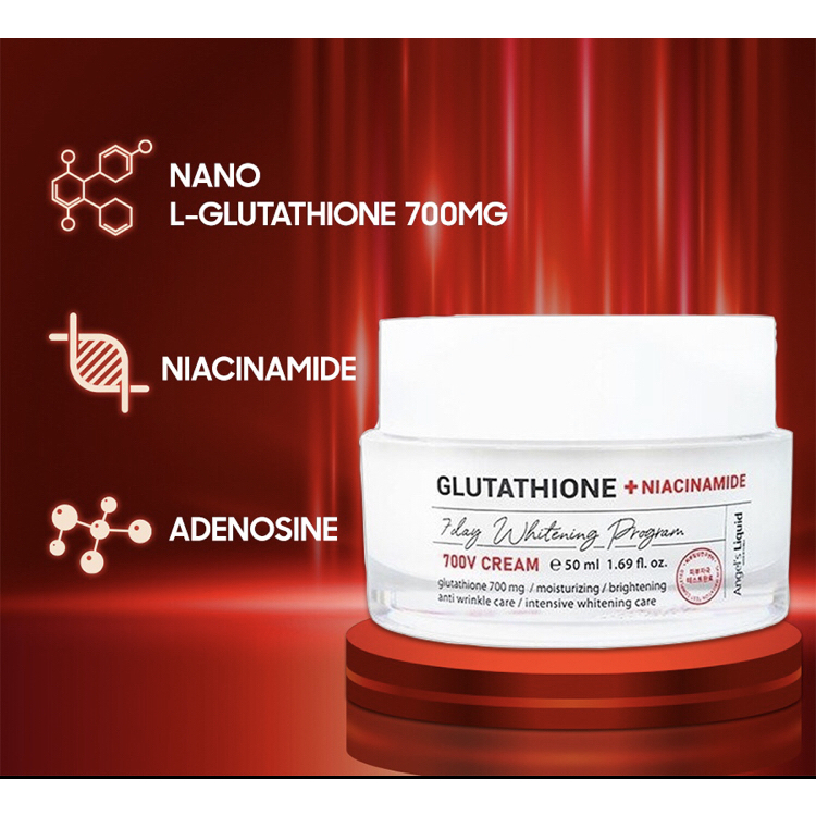 Kem Dưỡng 7Day Glutathione 700 V-Cream Dưỡng Trắng Da, Cấp Ẩm, Làm Mờ Thâm Nám, Giúp Đều Màu Da 50g