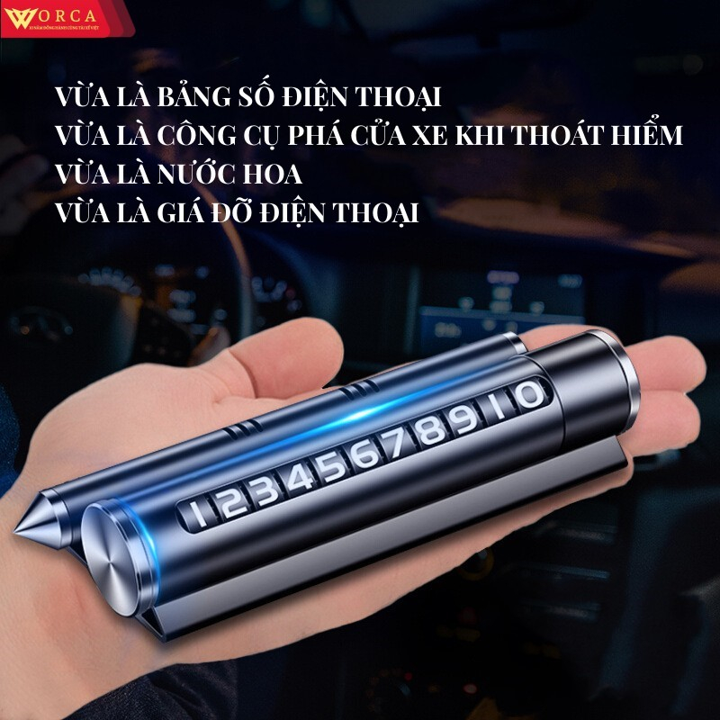 Bảng số điện thoại trên ô tô Bảng Ghi Số Điện Thoại Chất Liệu Hợp Kim Đỗ Xe Để Taplo Ô Tô