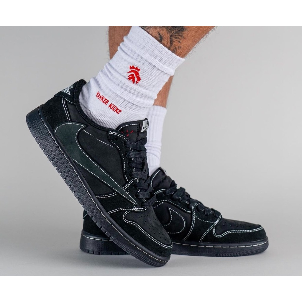 Giày jordan 1 travis scott mẫu mới 2023, giày đen full cá tính huyền bí dành cho nam nữ